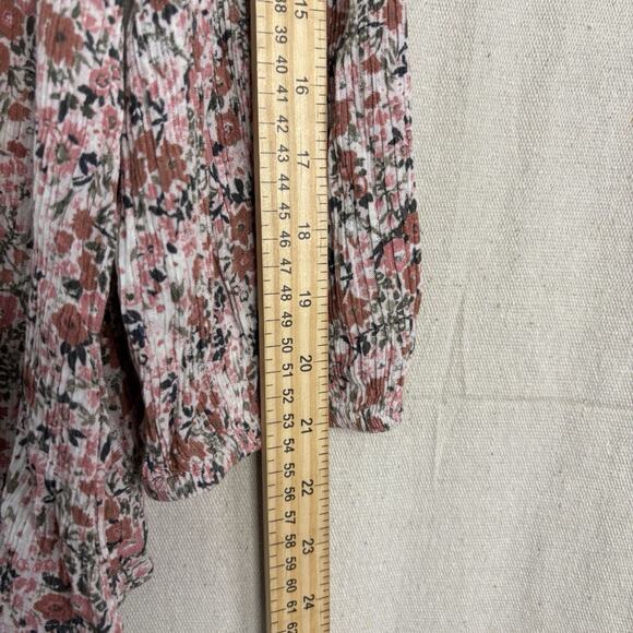 Angels Forever Young Floral Blouse Women Size 2X Pink Peasant Boho Cottage Fairy - Picture 6 of 8